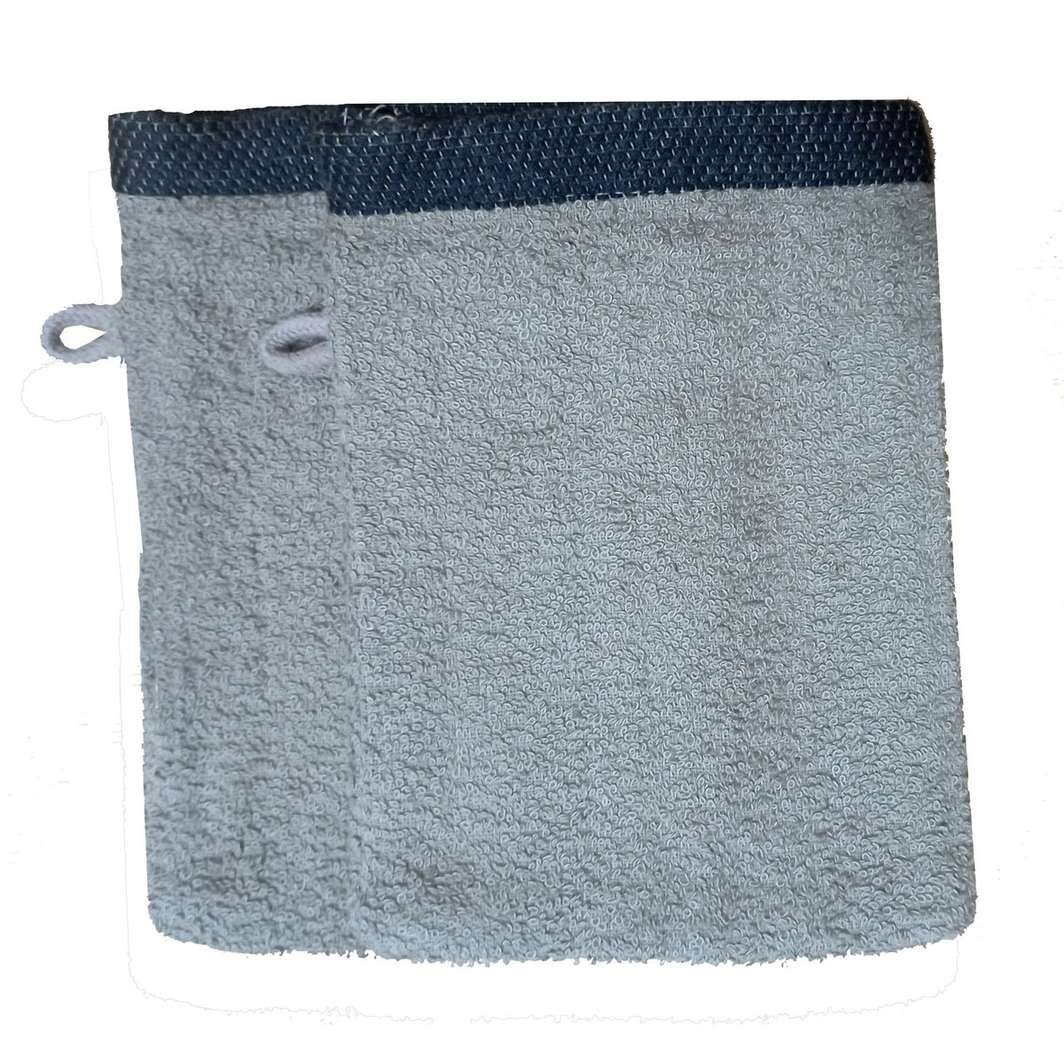 ACTUEL Lot de 2 gants de toilette uni en  coton 450GSM