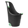 Voir la diapositive 6 : KZ GARDEN Chariot de jardin 62L 2 roues - Transport Bois, Terreau, Plantes Trolley Plastique robuste recyclé Noir KZ GARDEN