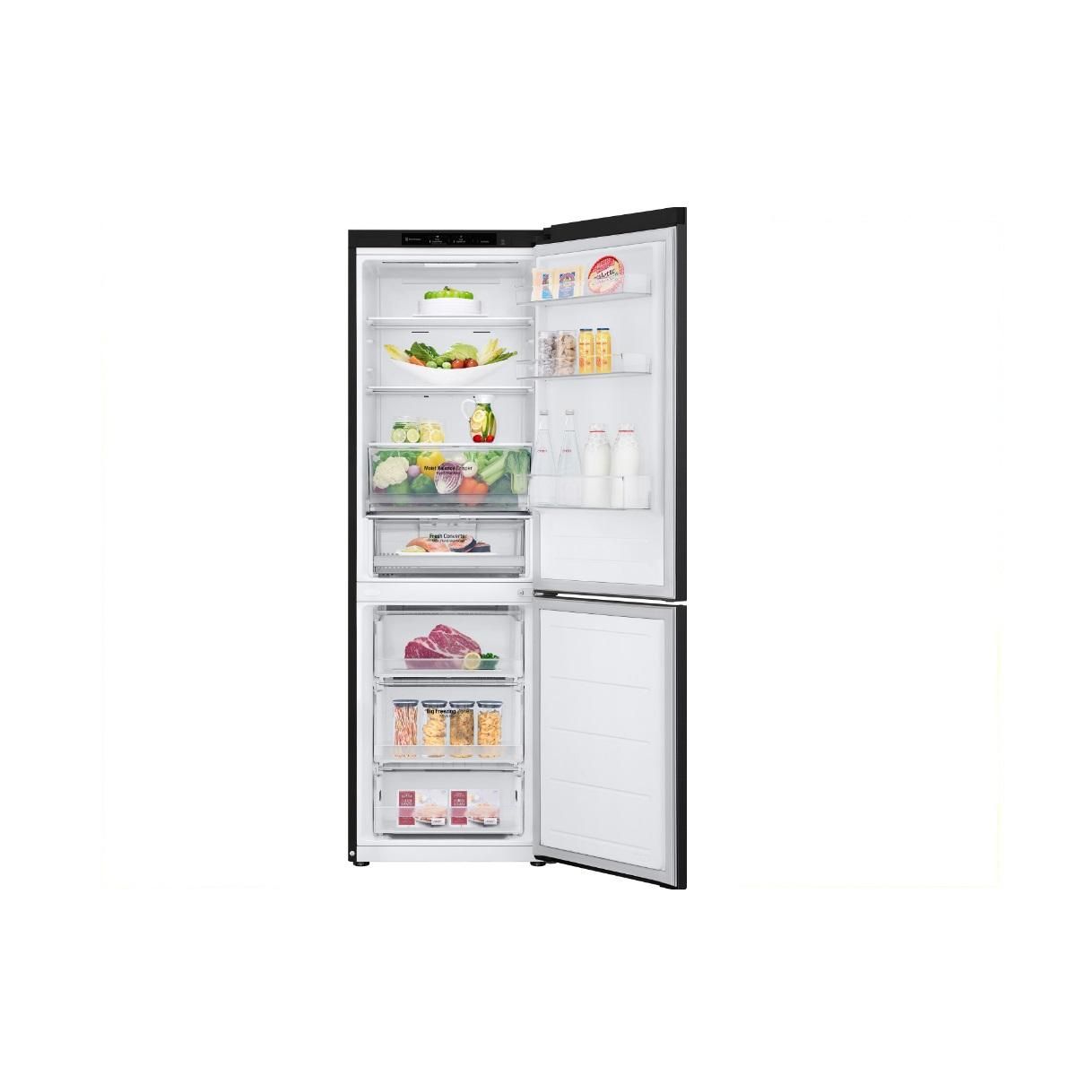 LG Réfrigérateur combiné 60cm 344l nofrost noir graphite - GBV3100DEP