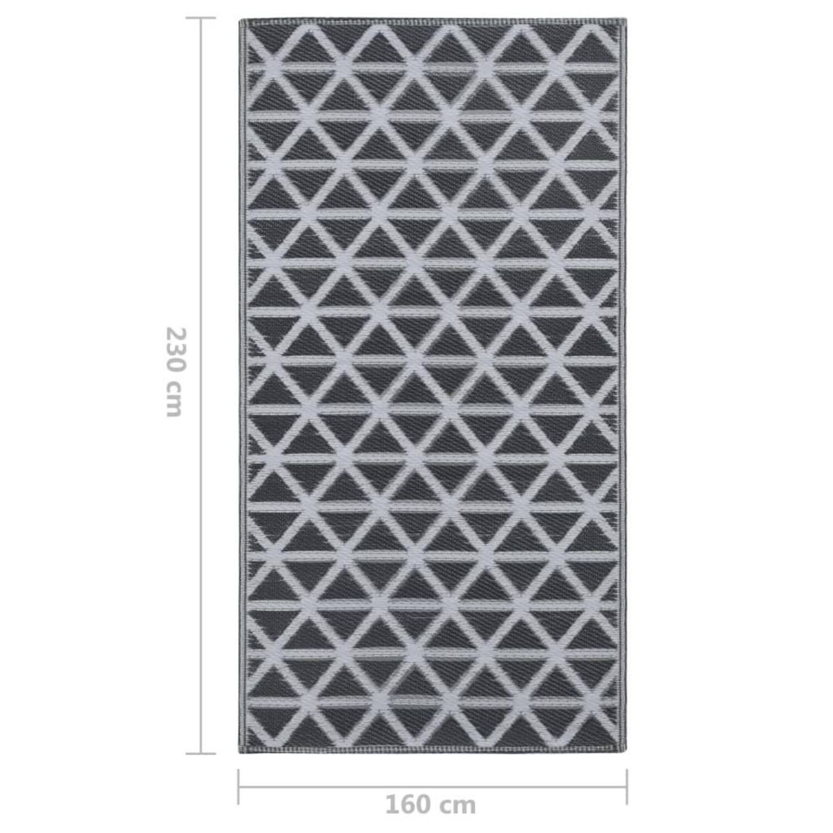 VIDAXL Tapis d'exterieur ARAKIL Noir 160x230 cm PP