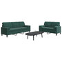 Voir la diapositive 1 : VIDAXL Ensemble de canapes 2 pcs avec coussins et traversins velours