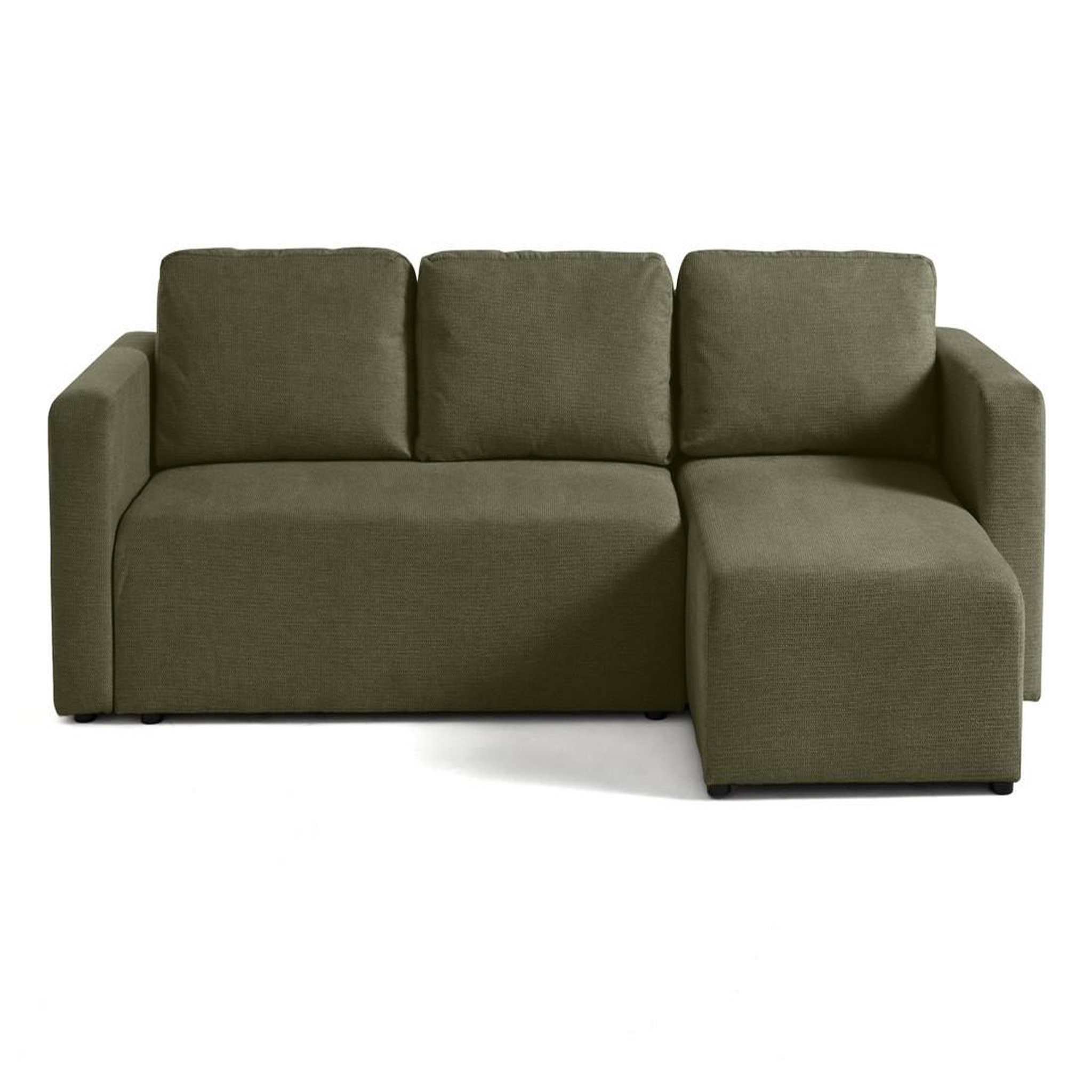 Voir la diapositive 1 : BEST MOBILIER Canopy - canapé d'angle réversible - 4 places - convertible avec coffre - en tissu texturé