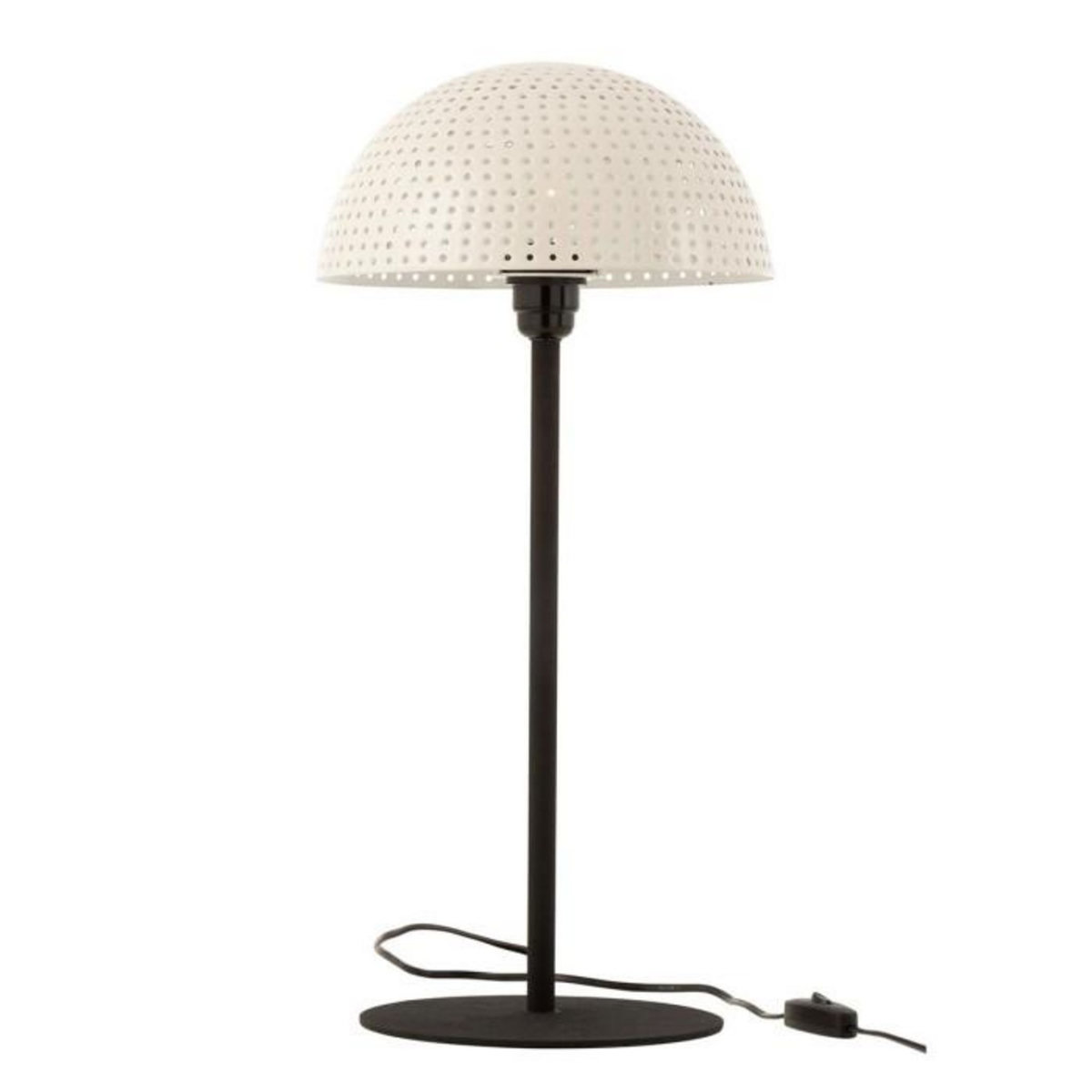 Paris Prix Lampe à Poser  Champignon Brillant  59cm Blanc