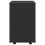 Voir la diapositive 5 : VIDAXL Armoire a roulettes Noir 46x36x59 cm Bois d'ingenierie