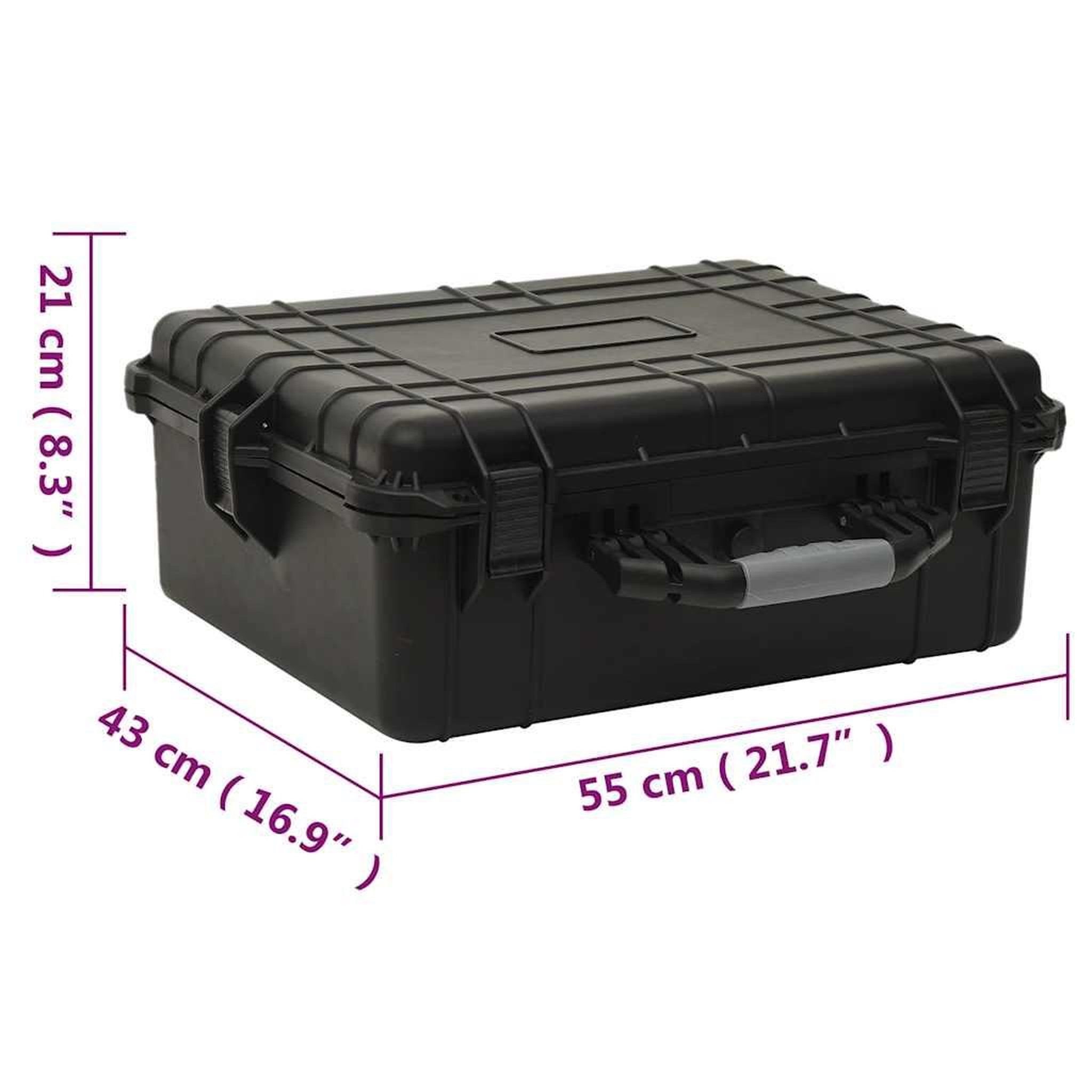 Voir la diapositive 6 : VIDAXL Valise de vol portable noir 55x43x21 cm pp