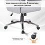 Voir la diapositive 6 : HOMCOM Fauteuil de bureau ergonomique hauteur réglable roulettes pivotantes 69 x 68 x 126 cm gris