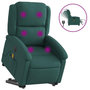 Voir la diapositive 2 : VIDAXL Fauteuil inclinable de massage electrique Vert fonce Tissu