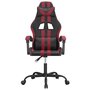 Voir la diapositive 3 : VIDAXL Chaise de jeu pivotante Noir et rouge bordeaux Similicuir