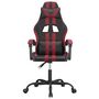 Voir la diapositive 3 : VIDAXL Chaise de jeu pivotante Noir et rouge bordeaux Similicuir