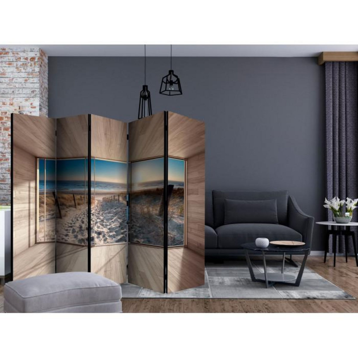 Paris Prix Paravent 5 Volets  Modern Lounge : By the Sea  172x225cm