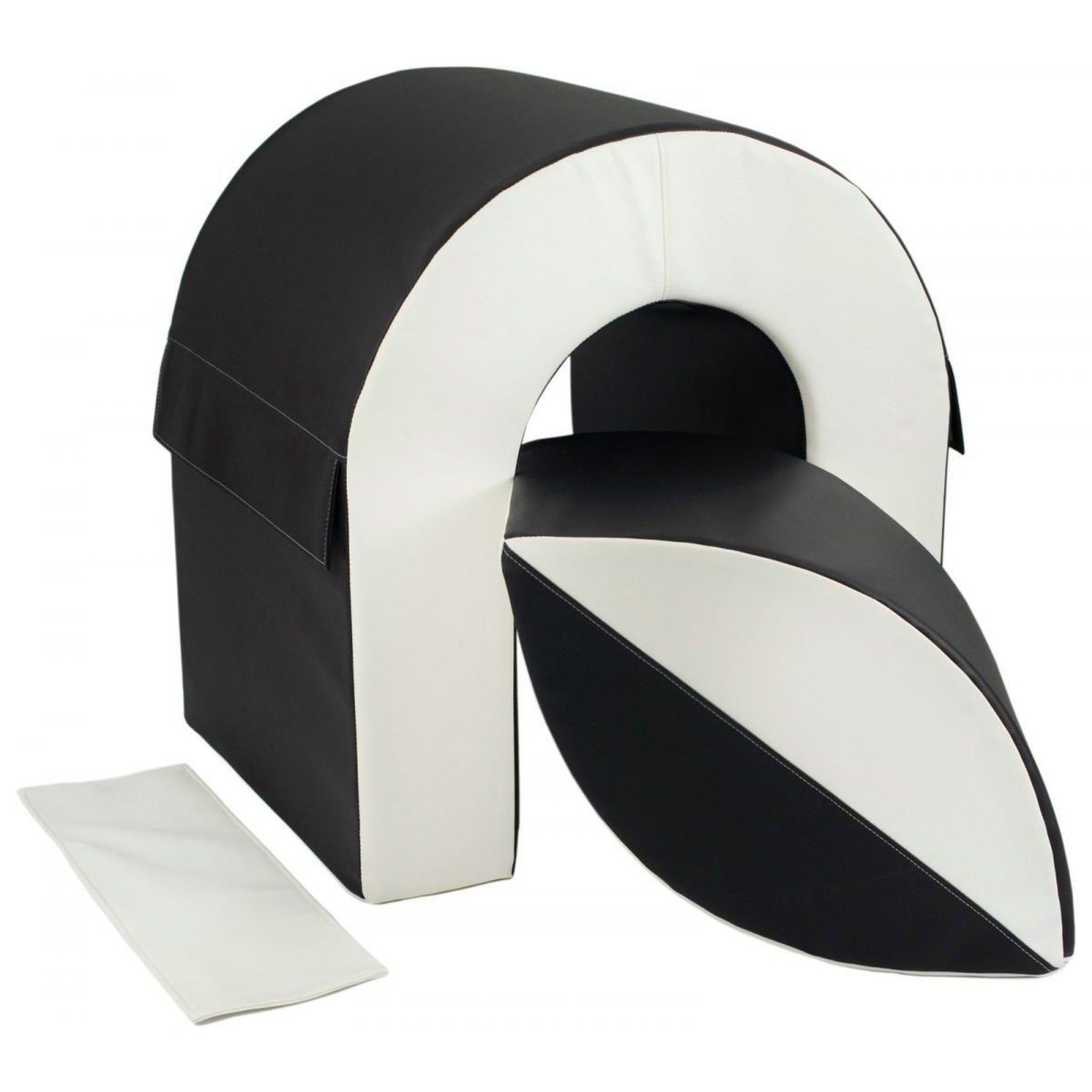 VELINDA Set de 2 blocs en mousse noir - blanc