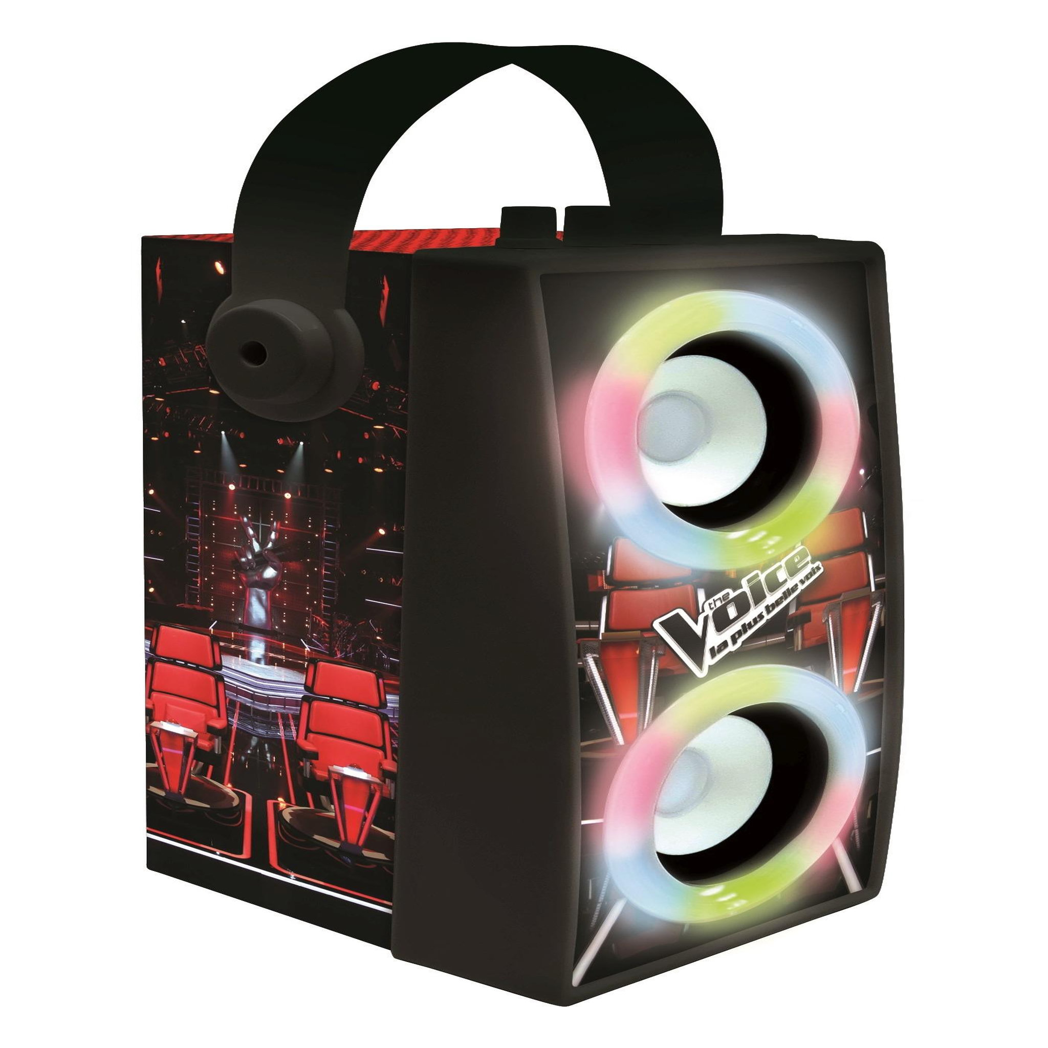 Voir la diapositive 4 : Lexibook Enceinte Bluetooth portable avec micro et effets lumineux The Voice