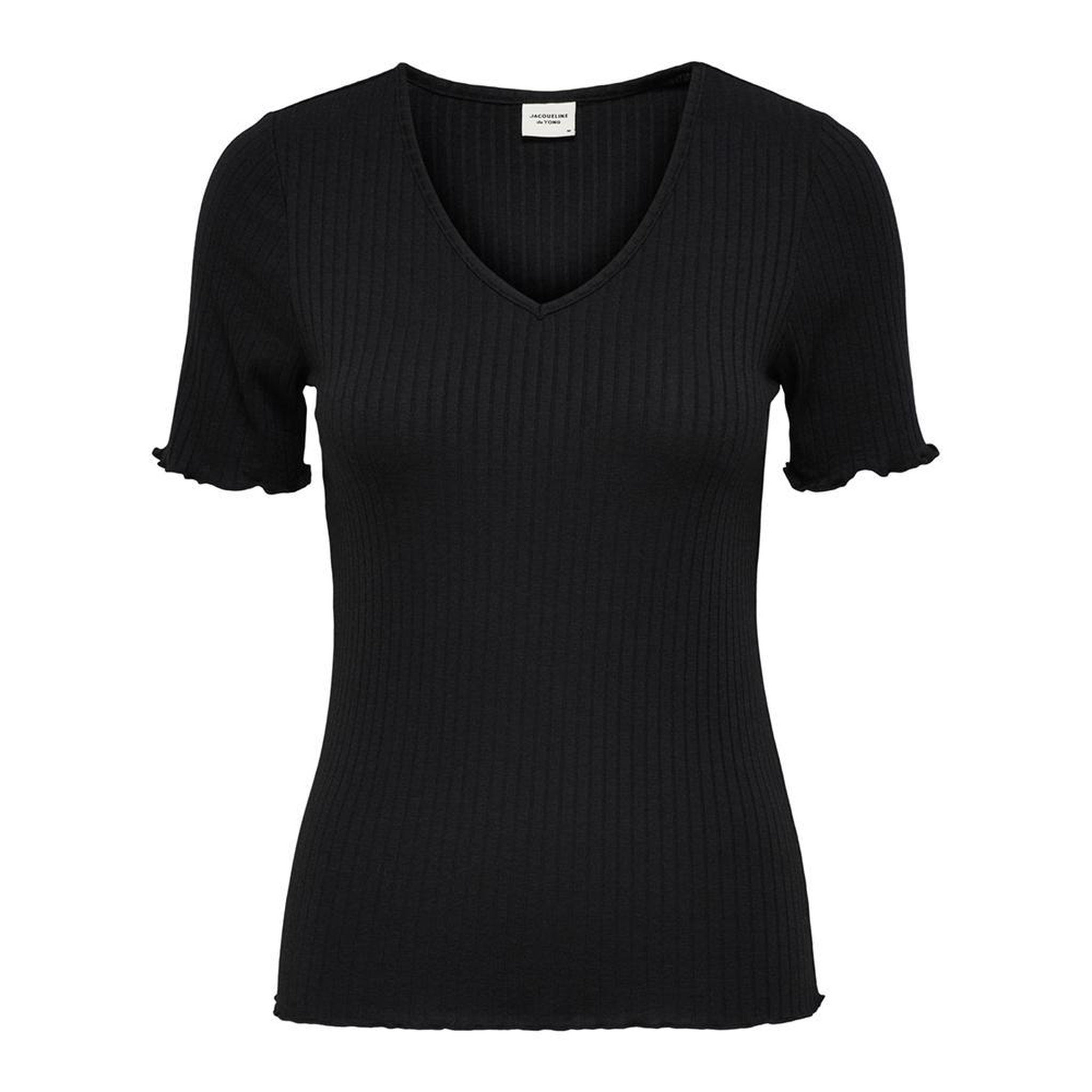 JACQUELINE DE YONG T-Shirt Noir Femme JDY FRANSISKA 15238718. Coloris disponibles : Noir