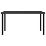 Voir la diapositive 2 : VIDAXL Table a dîner de jardin Noir 140x70x73 cm Resine tressee