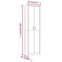 Voir la diapositive 6 : VIDAXL Garde-robe couloir Chene fume 55x25x189 cm Bois d'ingenierie