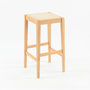 Voir la diapositive 1 : Rendez vous déco Tabouret pour îlot central 65 cm en cannage et bois-Kappa