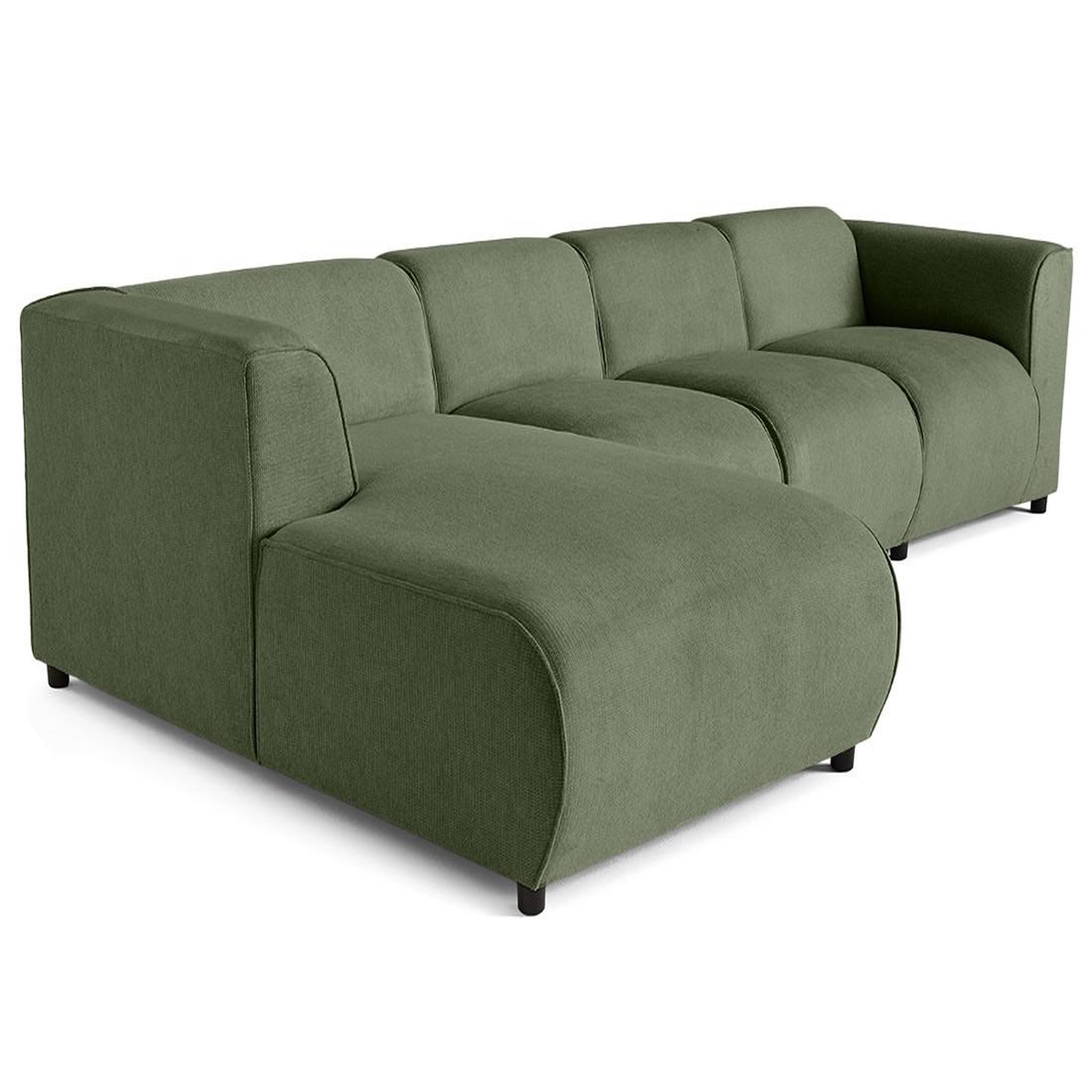 Voir la diapositive 2 : LISA DESIGN Suaro - canapé modulable d'angle gauche 5 places en tissu texturé