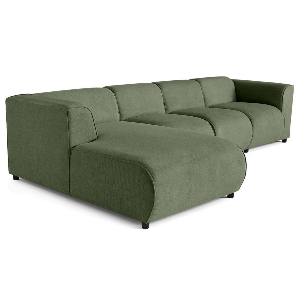 LISA DESIGN Suaro - canapé modulable d'angle gauche 5 places en tissu texturé