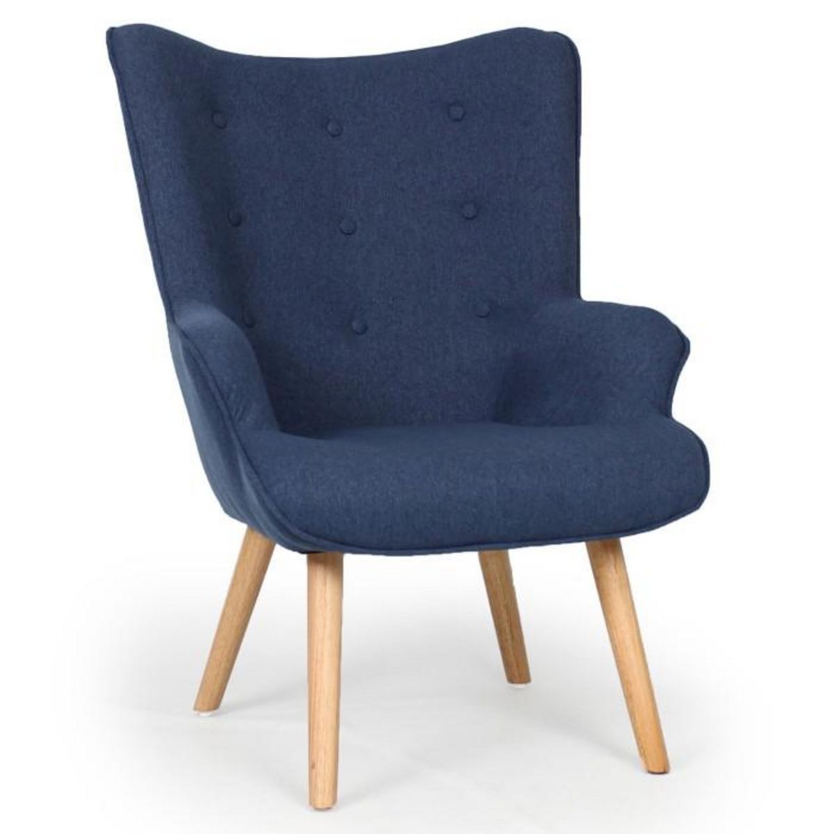 Paris Prix Fauteuil & Pouf Scandinave  Orle  98cm Bleu
