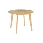 MAISON PAVANE Table ronde 4 personnes en bois clair D100 cm-Réno