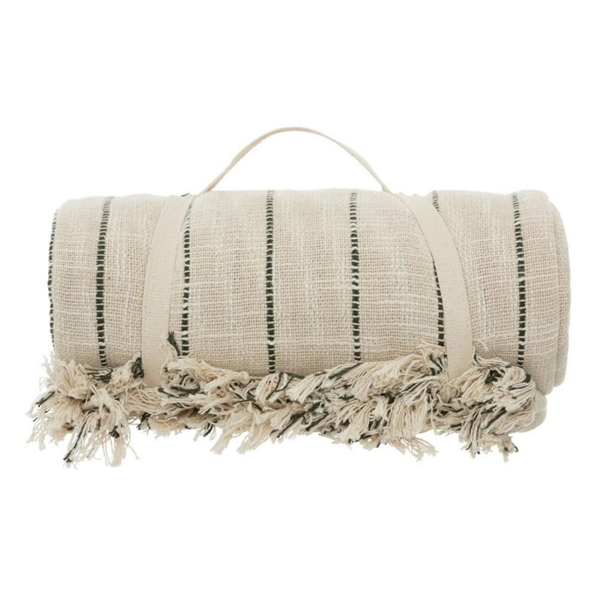 ATMOSPHERA Dessus de lit Slub rayures 240x260 coton