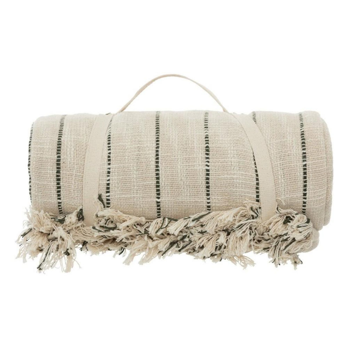 ATMOSPHERA Dessus de lit Slub rayures 240x260 coton