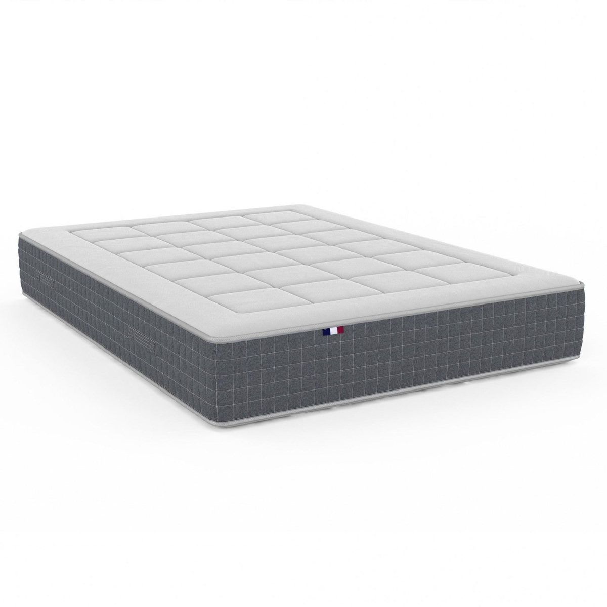 IDLITERIE Ensemble Matelas Ressort 7 zones H.28cm + Sommier Fabriqué en France MAX