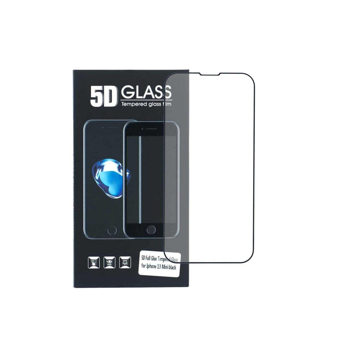 amahousse Vitre iPhone 13 Mini avec bords noirs de protection d'écran en  verre trempé pas cher 