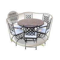 Housse table rectangulaire + chaises 4-6 pers. de coloris anthracite : Housses  de protection pour mobilier de jardin JARDILINE mobilier - botanic®