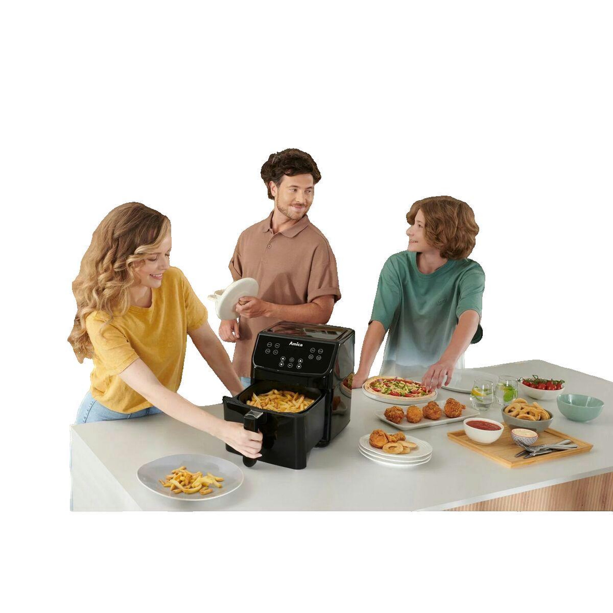 Voir la diapositive 2 : Amica Friteuse à air Amica AFM 4011 6,8 litres