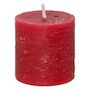 Voir la diapositive 2 : COMPTOIR DE LA BOUGIE Lot de 4 Bougies Votives  Rustic  4,5cm Rouge
