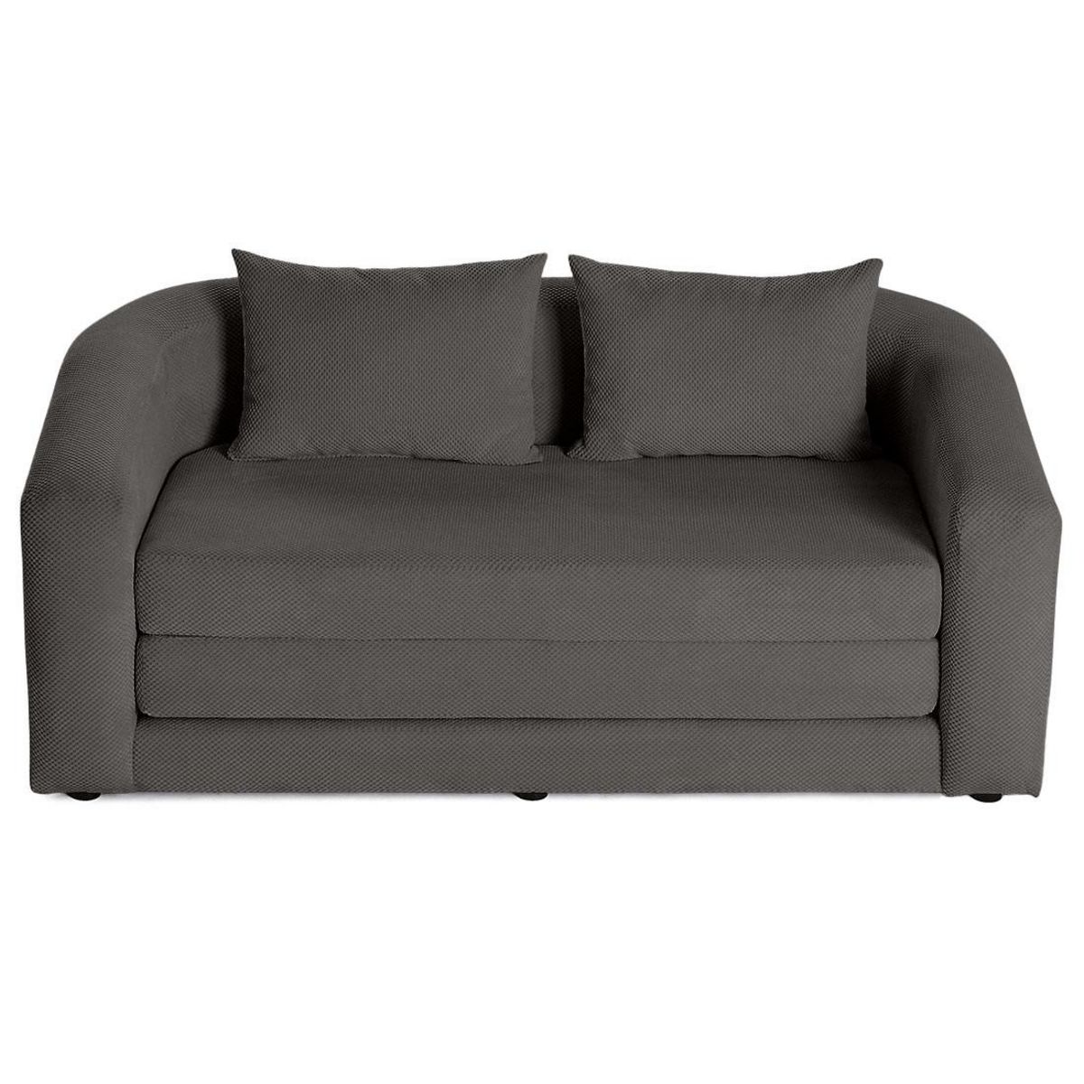 BEST MOBILIER Nuvia - canapé convertible déplimousse 2 places en velours texturé