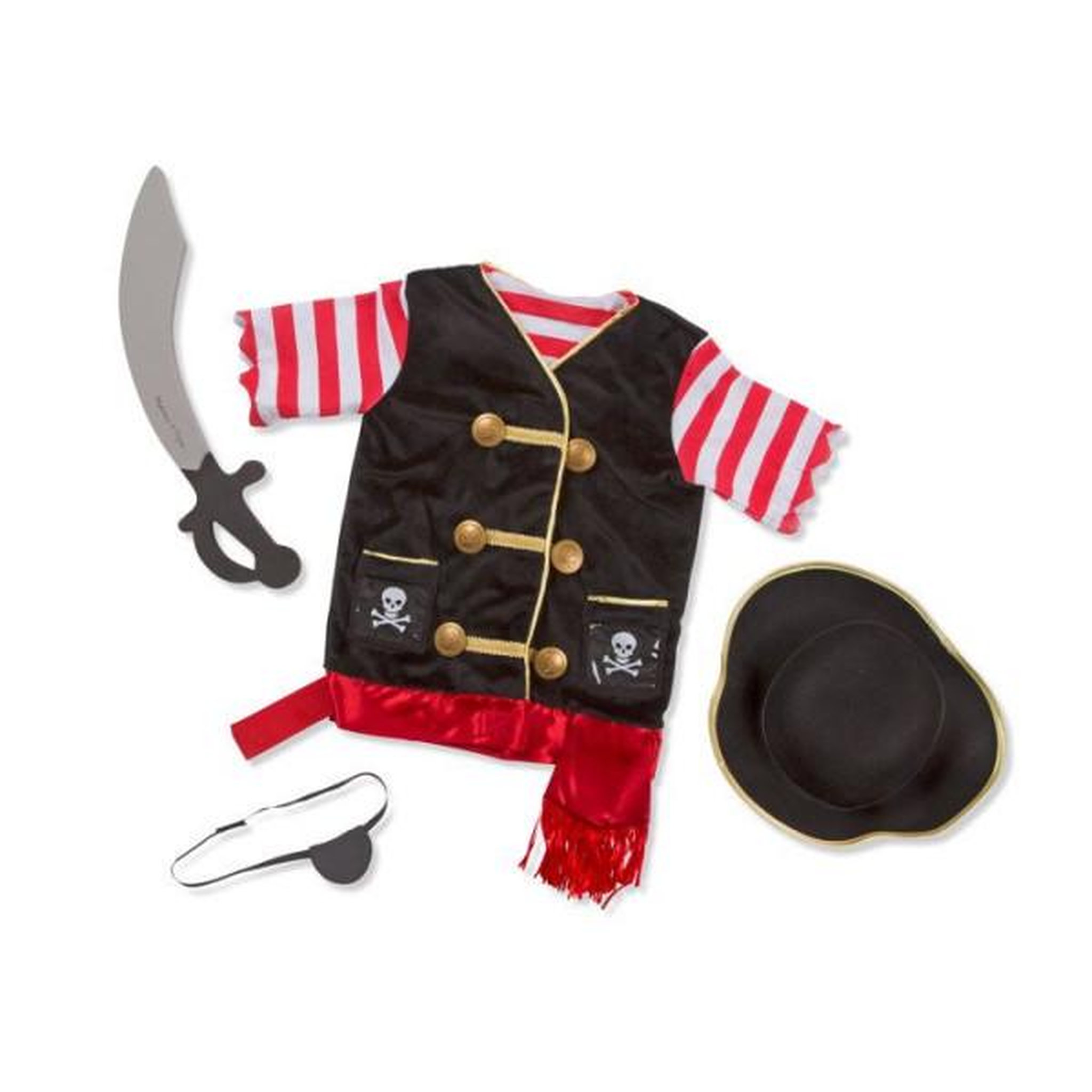 Voir la diapositive 3 : MELISSA & DOUG Déguisement de pirate avec accessoires melissa & doug - veste + chapeau + épée - spin master - de 3 a 6 ans
