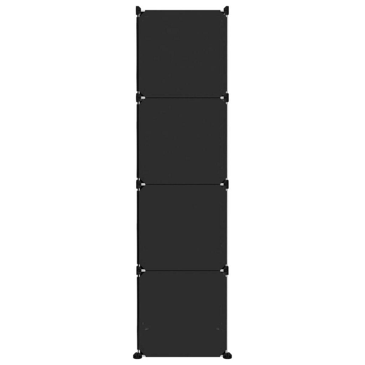 VIDAXL Armoire de rangement pour enfants avec 10 cubes Noir PP