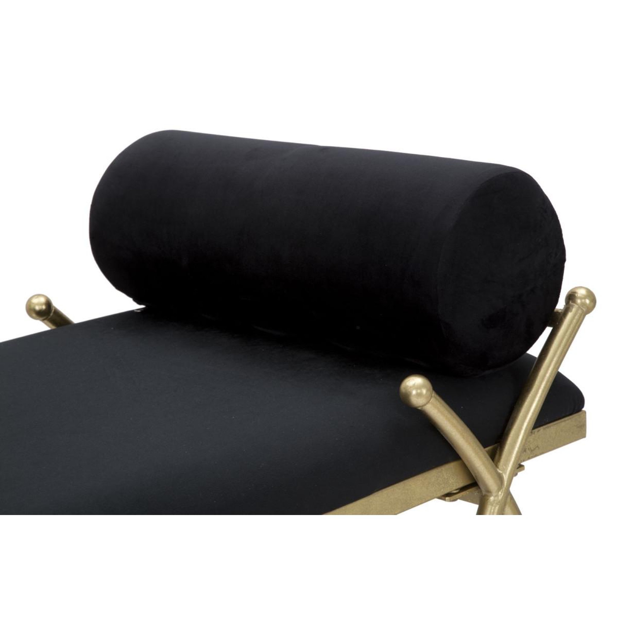 Voir la diapositive 5 : Paris Prix Banquette design en velours  ruban  112cm noir
