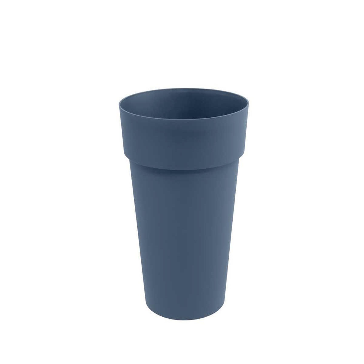 Eda Pot de fleur rond Toscane Ø 44 x H.53 cm - Bleu jean - Eda