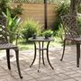 Voir la diapositive 3 : VIDAXL Table de jardin bronze Ø48x53 cm aluminium coule