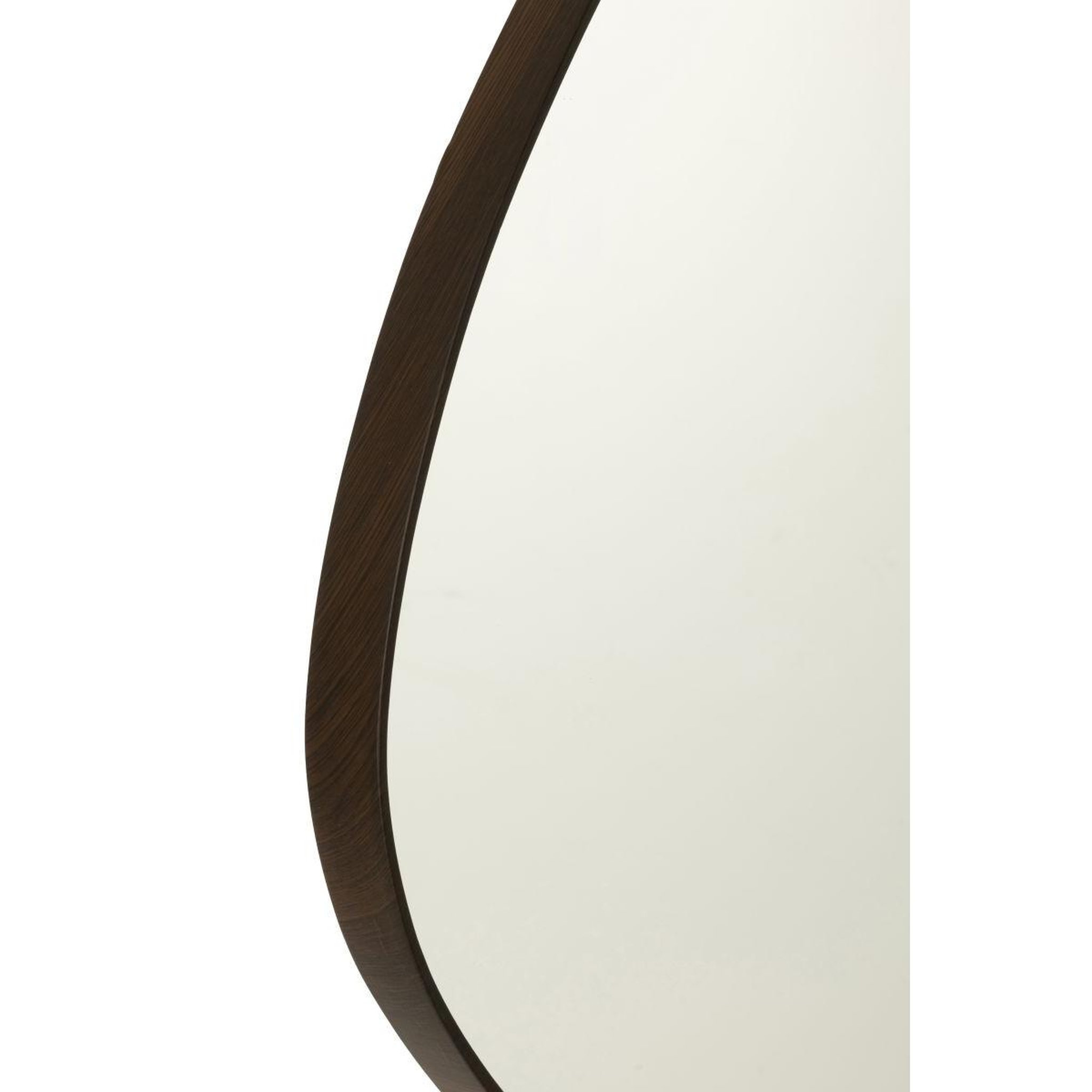 Voir la diapositive 2 : J-LINE Miroir Mural Abstrait  Nigel  88cm Marron Foncé