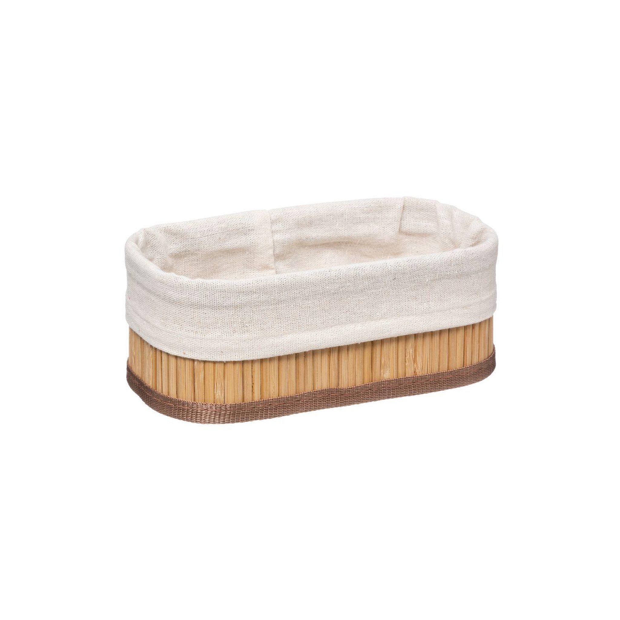 Voir la diapositive 2 : FIVE Lot de 3 paniers en bambou naturel et polyester