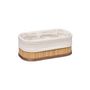Voir la diapositive 2 : FIVE Lot de 3 paniers en bambou naturel et polyester