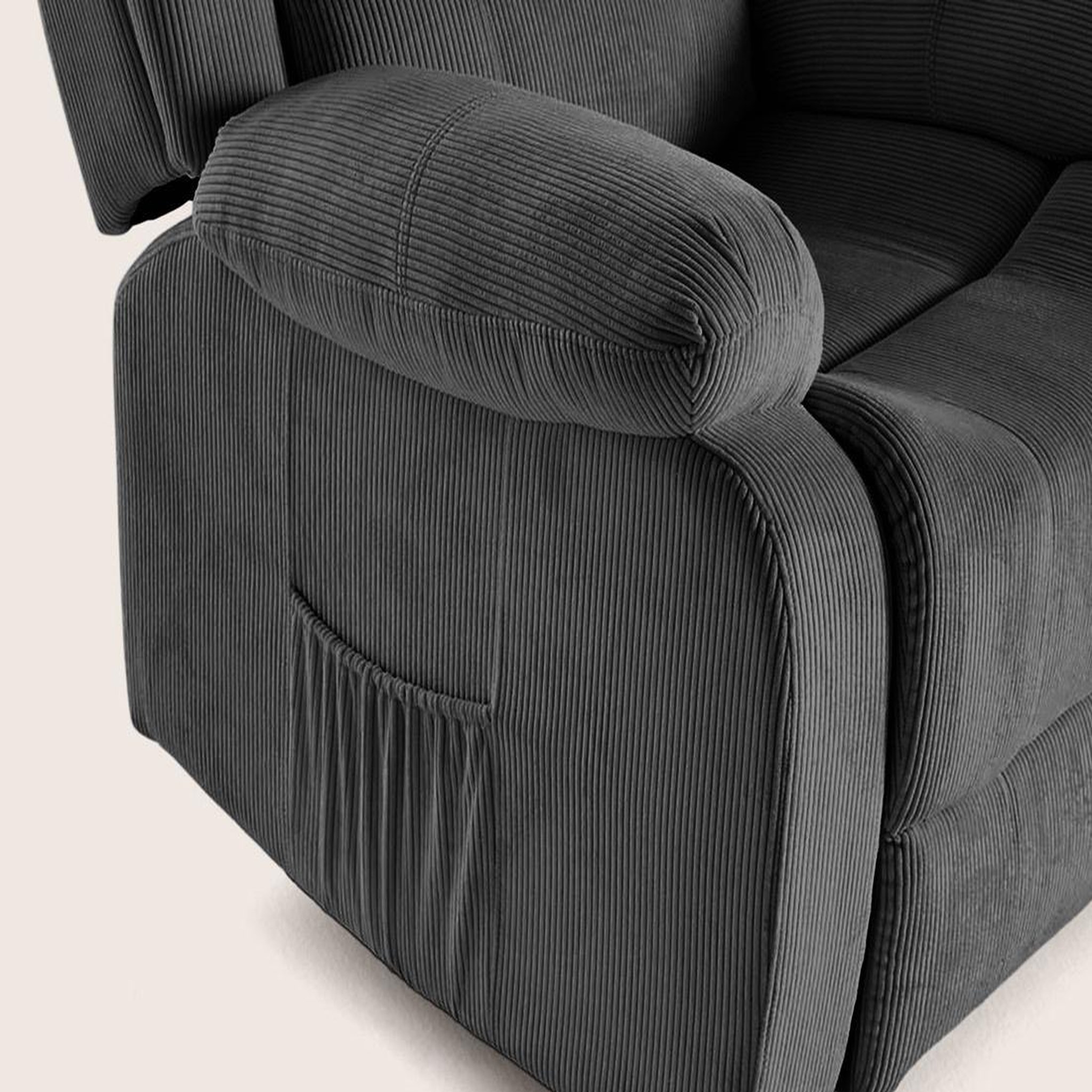 Voir la diapositive 6 : BEST MOBILIER Armand - fauteuil relax électrique en velours côtelé