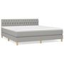 Voir la diapositive 2 : VIDAXL Sommier a lattes de lit avec matelas Gris clair 180x200cm Tissu