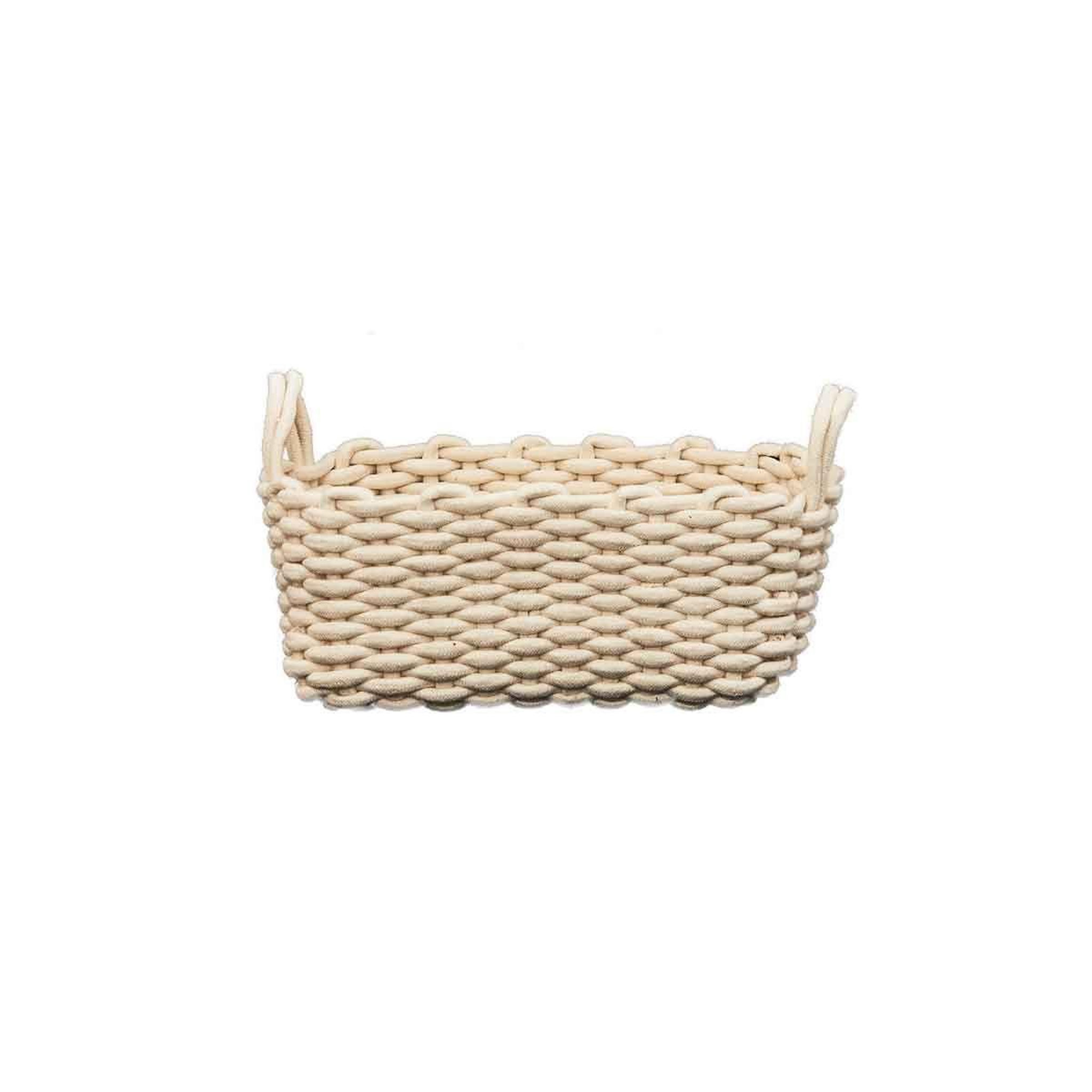 Voir la diapositive 4 : The Home Deco Factory Lot de 3 Paniers de Rangement  Tricot  45cm Blanc