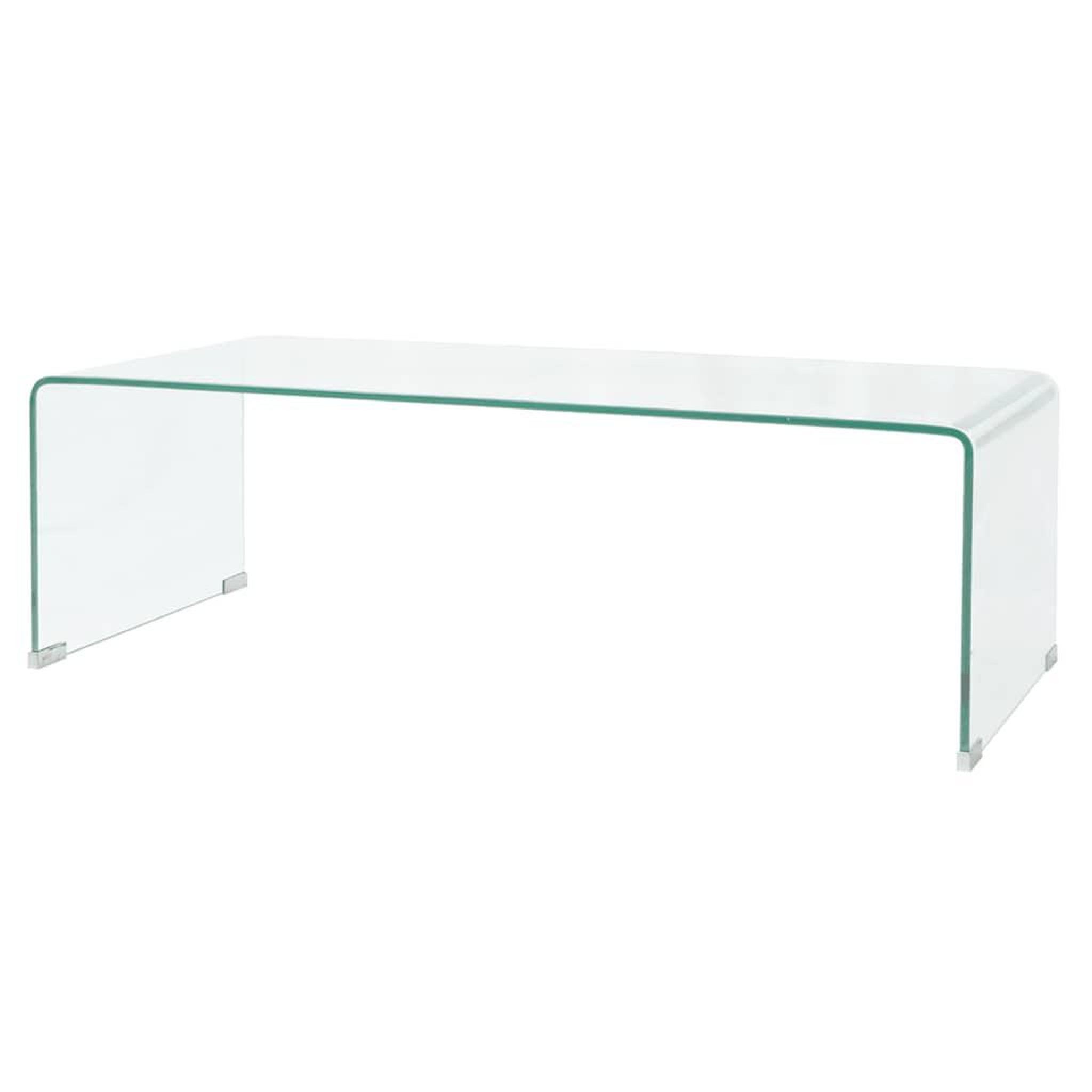VIDAXL Table basse 98x45x30 cm verre trempe transparent