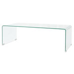 VIDAXL Table basse 98x45x30 cm Verre trempe Transparent
