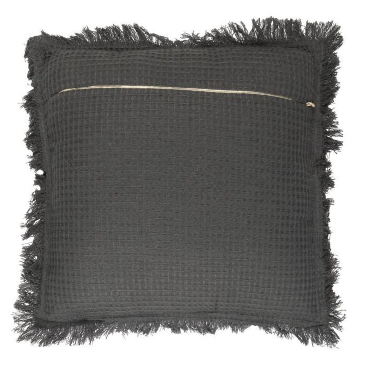 Paris Prix Coussin Déco Déhoussable  Gaufré  40x40cm Anthracite