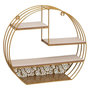 Voir la diapositive 1 : ATMOSPHERA Étagère Murale 4 Niveaux  Palmer  39cm Or