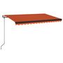 Voir la diapositive 2 : VIDAXL Auvent retractable automatique 450x350 cm Orange et marron