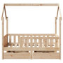 Voir la diapositive 4 : VIDAXL Cadre de lit enfant avec tiroirs sans matelas 80x160 cm bois