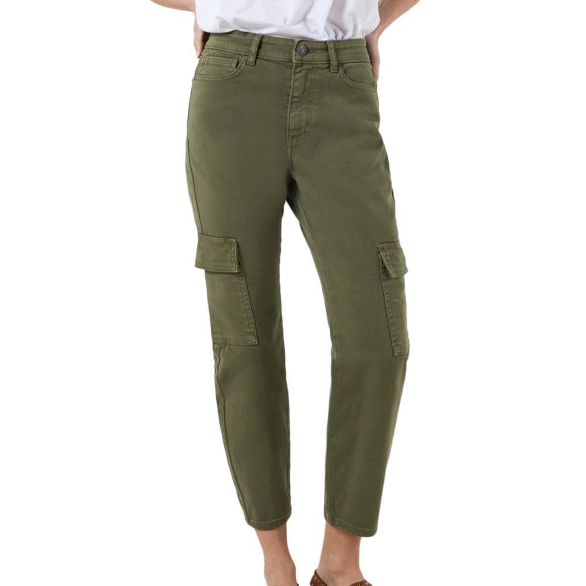 Voir la diapositive 2 : NOISY MAY Jean cargo kaki femme noisy may moni hw